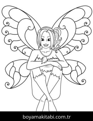 Peri boyama sayfası – eğlenceli etkinlik, el becerilerini geliştirir