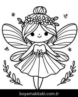 Peri boyama sayfası – boyama etkinliği, çocuk aktivitesi