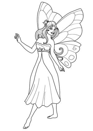 Peri boyama sayfası, Fairy coloring page, Peri Prenses, 