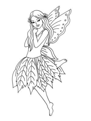 Peri boyama sayfası, Fairy coloring page, Güzellik Perisi, 