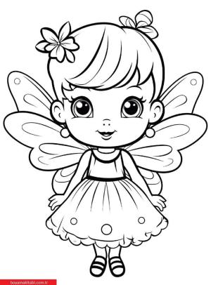 Peri boyama sayfası, Fairy coloring page, , 