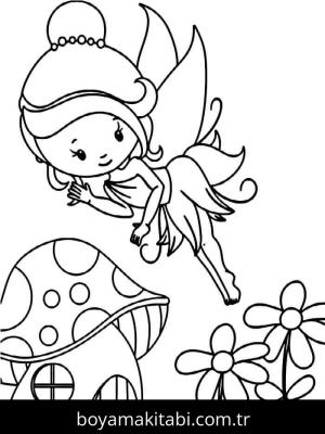Peri boyama sayfası – yaratıcılık, eğlenceli etkinlik