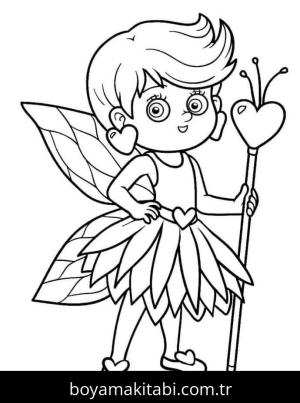 Peri boyama sayfası – yaratıcılığı geliştirir, keyifli zaman