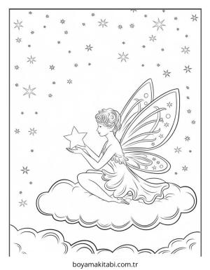 Peri boyama sayfası – el becerilerini geliştirir, boyama çalışması