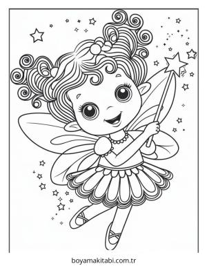 Peri boyama sayfası – boyama etkinliği, çocuk aktivitesi