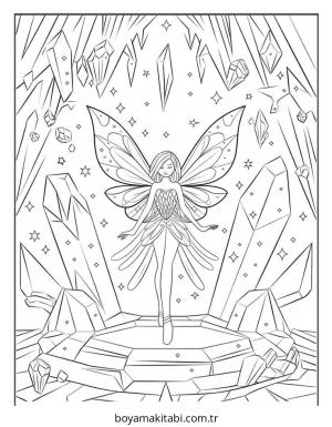 Peri boyama sayfası – boyama çalışması, yaratıcılığı geliştirir