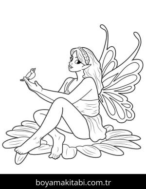 Peri boyama sayfası – boyama çalışması, yaratıcılığı geliştirir