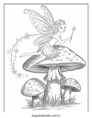 Peri boyama sayfası – evde etkinlik, ücretsiz yazdır