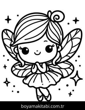 Peri boyama sayfası – boyama çalışması, yaratıcılığı geliştirir