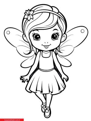 Peri boyama sayfası, Fairy coloring page, , 