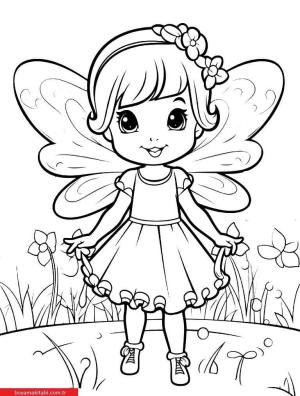 Peri boyama sayfası, Fairy coloring page, , 