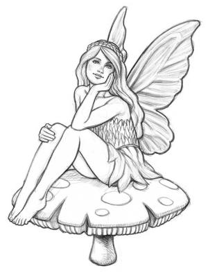 Peri boyama sayfası, Fairy coloring page, Rüyalarındaki Peri, 