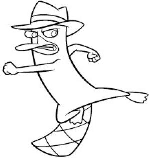 Perry boyama sayfası,  coloring page, Perry Tekmesi, 