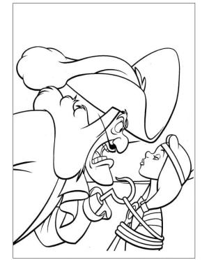 Peter Pan boyama sayfası,  coloring page, Kızgın Kaptan Kanca, 