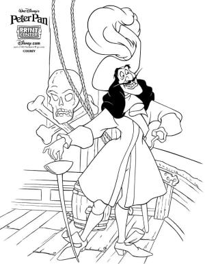 Peter Pan boyama sayfası,  coloring page, Disney Kaptan Kanca, 