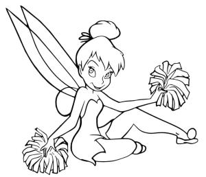 Peter Pan boyama sayfası,  coloring page, Peter Pan’dan Sevimli Tinker Bell, 