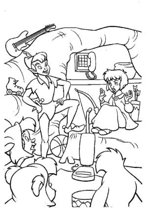 Peter Pan boyama sayfası,  coloring page, Peter Pan ve Arkadaşları, 