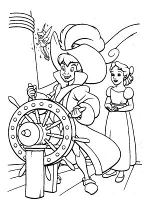 Peter Pan boyama sayfası,  coloring page, Kaptan Peter Pan, 