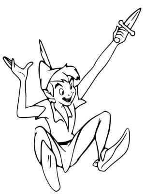 Peter Pan boyama sayfası,  coloring page, İnanılmaz Peter Pan, 