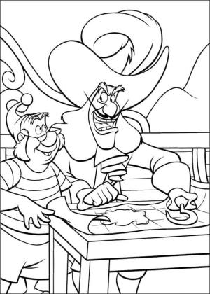 Peter Pan boyama sayfası,  coloring page, Kaptan Hook ve Bay Smee, 