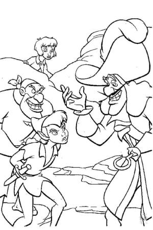 Peter Pan boyama sayfası,  coloring page, Peter Pan ve Korsanlar Ücretsiz, 