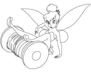 Peter Pan boyama sayfası,  coloring page, Peter Pan’dan komik Tinker Bell, 