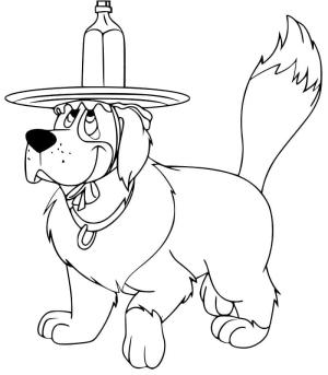 Peter Pan boyama sayfası,  coloring page, Peter Pan’dan Nana Köpek, 