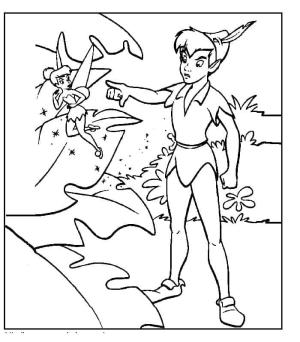 Peter Pan boyama sayfası,  coloring page, Kızgın Peter Pan, 