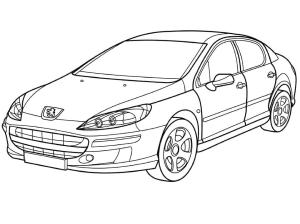 Peugeot boyama sayfası,  coloring page, Peugeot 407, 