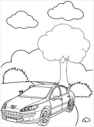 Peugeot boyama sayfası,  coloring page, Peugeot Araba Yazdır, 