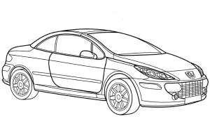 Peugeot boyama sayfası,  coloring page, Peugeot 307 CC, 