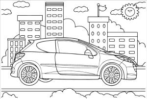 Peugeot boyama sayfası,  coloring page, Peugeot Yollarda, 