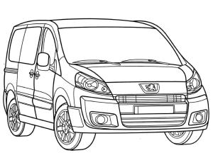 Peugeot boyama sayfası,  coloring page, Peugeot Expert, 