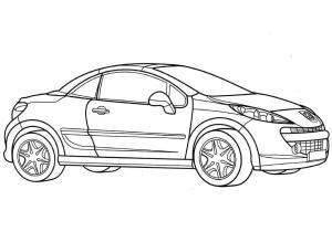 Peugeot boyama sayfası,  coloring page, Peugeot 206 CC, 