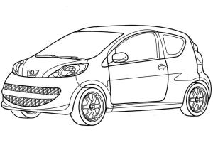 Peugeot boyama sayfası,  coloring page, Peugeot 107, 