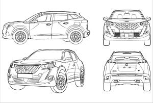 Peugeot boyama sayfası,  coloring page, Yazdırılabilir Peugeot Araba, 