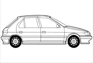 Peugeot boyama sayfası,  coloring page, Peugeot 306, 