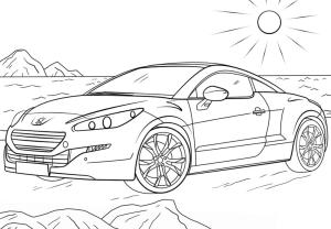 Peugeot boyama sayfası,  coloring page, Peugeot RCZ, 