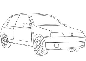 Peugeot boyama sayfası,  coloring page, Peugeot 106, 