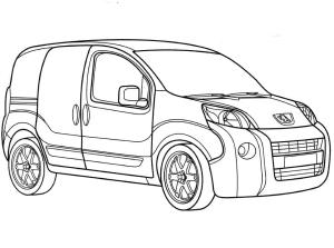 Peugeot boyama sayfası,  coloring page, Peugeot Bipper, 