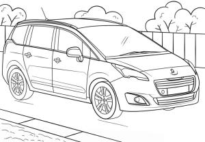 Peugeot boyama sayfası,  coloring page, Peugeot 5008, 