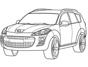 Peugeot boyama sayfası,  coloring page, Güzel Peugeot, 