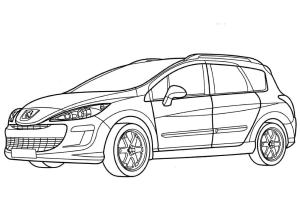 Peugeot boyama sayfası,  coloring page, Peugeot 308 SW, 