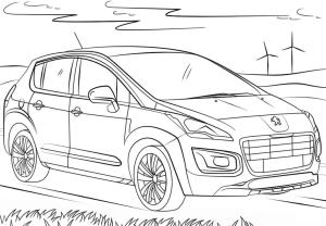 Peugeot boyama sayfası,  coloring page, Peugeot 3008, 