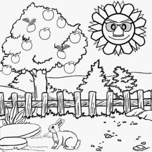 Peyzaj boyama sayfası,  coloring page, Karikatür Manzara, 