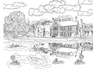 Peyzaj boyama sayfası,  coloring page, Güzel Manzara, 