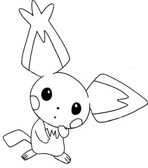 Pichu boyama sayfası,  coloring page, Temel Pichu, 