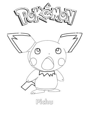 Pichu boyama sayfası,  coloring page, Sevimli Pichu, 