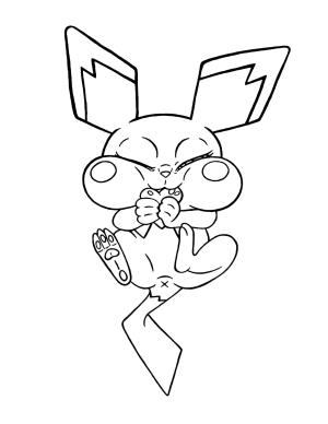 Pichu boyama sayfası,  coloring page, Pichu’yu Yeme, 