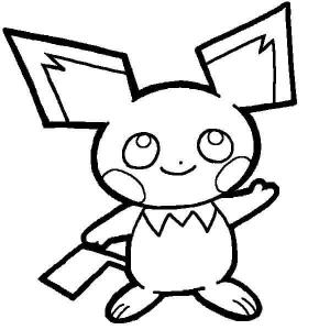 Pichu boyama sayfası,  coloring page, Pichu Anahat, 